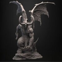 [Dịch Vụ In 3d] Mô Hình Illidan World Of Warcraft Bằng Chất Liệu Nhựa Resin - Cao 20 cm