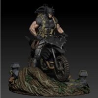 [Dịch Vụ In 3d] Tượng Batman MOTO DC Comic Bằng Chất Liệu Nhựa Resin - Cao 15 cm