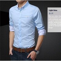 Dichuangzhe Áo sơ mi nam màu đỏ tía sành điệu Slim Fit - Casual & Semi-Formal, M-5XL