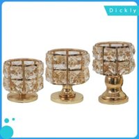 Dickly [Crystal Votive TeaLight Candle Holder Candlestick Wedding Home Table Decor