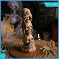 Dickly Halloween Đầu Lâu Tượng Nhựa Đầu Lâu Tượng Tác Phẩm Nghệ Thuật Chống Mài Mòn Trang Trí Thiết Thực Trang Trí Trang Trí Cho Gia Đình
