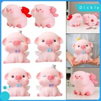 Dickly Pig Piggy Bank Thủ công Tác phẩm nghệ thuật Trang trí Quà tặng Dễ dàng sử dụng Bình đựng tiền Hình lợn