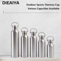 DIEAIYA Bình nước DIAIYA, Bình nước xe đạp thể thao bằng thép không gỉ, Nồi leo núi cách nhiệt di động hai lớp