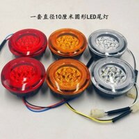 Điện Ba Gót Bốn Gót Đóng Xe Ba Màu LED Tròn Phía Sau Đèn Đỏ Vàng Trắng Siêu Sáng
