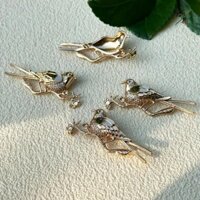 Điện di giữ màu đồng chim ác là hạnh phúc trên cành cây Trâm cài tóc trang trí tóc Tự Làm Thủ Công phong cách cổ phong cách phụ kiện vật liệu