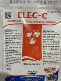 Điện Giải anova elec c [100 gr] Cung cấp điện giải cho gà đá, gia súc, gia cầm
