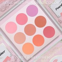 [Diên Hy Các] - Bảng Phấn Má MONA - Bảng Má Hồng Phấn Mona 9 Ô Soft Mist Holding Color Powder Blusher