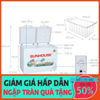 điện máy siêu rẻ _  Tủ đông Sunhouse 225 lít SHR-F2272W2  _ miễn phí lắp đặt