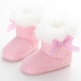 Điên Store Hot Newborn-18M Bé trai bé gái Mùa Đông Ấm Trơn Dễ Thương Giày Tập Đi Cho Bé Giày Đế Mềm s2175 Màu Hồng-quốc tế