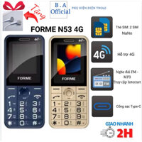 Điện thoại 4G Forme 2 SIM 4G chữ toa loa to, Bảo hành12 tháng