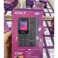 Điện thoại 4G Goly C107 4G sóng tốt,loa to,đèn pin siêu sáng dùng pin 5C - Bảo hành 12 tháng