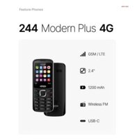 Điện Thoại 4G inoi 244 Plus 4G Màn hình 2.4inch ưu điểm dùng được pin 5C - BH 12 tháng mới