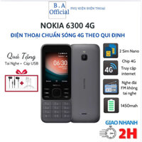 Điện thoại 4G Nokia 6300 Mạng 4G tốc độ cao, hỗ trợ ứng dụng Facebook, Bảo hành 1 Năm