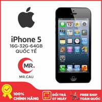 Điện thoại Apple iPhone 5 (16G -32G- 64G) Bản quốc tế - CAM KẾ MÁY ZIN NGUYÊN BẢN Full phụ kiện - Bảo hành 6 tháng - Đổi trả miễn phí tại nhà - Yên tâm mua sắm với Mr Cầu ( Điện thoại giá rẻ điện thoại smartphone Điện thoại thông minh)