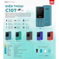 Điện thoại bàn phím GOLY C107 Sóng 4G 2sim - Màn 1.77 - Pin 1000mah - Nghe nhạc có FM Đọc phím
