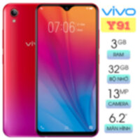 Điện Thoại Cảm Ứng Giá Rẻ Vivo Y91, Ram 3GB Bộ Nhớ 32GB, Máy Zin Chính Hãng, Tặng Kèm Ốp Lưng & Cường Lực, BH 6 Tháng