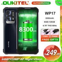 Điện thoại chống nước OUKITEL WP17 64MP+20MP AF Night Vision 6.78'' FHD 90Hz G95 IP68/69K 8300mAh 8GB+128GB - Hỗ trợ mạng toàn cầu