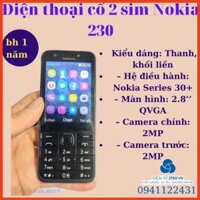 Điện thoại cổ độc 2 sim Nokia 230 giống 4 sim pin khủng giá rẻ