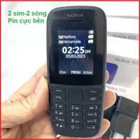 Điên thoại Đen Trắng Nokia 105- 2 Sim,2 Sóng,Pin cực bền,Kèm đủ phụ kiện Pin và sạc