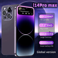 Điện Thoại Di động Chính Hãng I14 Pro Max 16GB + 1TB 7.3 Inch Android 5G điện Thoại Thông Minh Màn Hình HD Mới