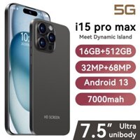 [Điện Thoại Di động Mới 2024] I15 Pro Max 16GB+512GB Màn Hình 7.5 Inch HD 7000mah Điện Thoại Thông Minh 5G COD