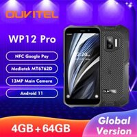 Điện thoại di động OUKITEL WP12 Pro 4GB+64GB chống nước chống bụi IP68 IP69K Android 11 Helio A20 Quad Core 720*1400 4000mAh Camera 13MP NFC chuyên dụng