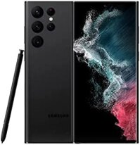 Điện thoại di động SAMSUNG Galaxy S22 Ultra, Unlocked, Android, 128GB, Camera 8K, Màn hình sáng nhất, S Pen, Pin lâu, Bộ xử lý 4nm, Phiên bản Hoa Kỳ, Màu đen bóng
