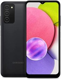 Điện thoại di động Samsung Galaxy A03s,bộ nhớ 32GB, 3 ống kính máy ảnh, màn hình vô cực, pin trâu, hỗ trợ thẻ nhớ mở rộng,màu đen.