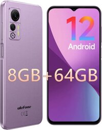 Điện thoại di động Ulefone Note 14 Pro (8+64GB) mở khóa, HĐH Android 12, màn hình 6.52, pin 4500mAh, camera 13MP+5MP, 4G Dual SIM, màu tím, siêu mỏng nhẹ và có 3 khe cắm thẻ nhớ.