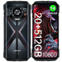 Điện thoại DOOGEE S118 siêu bền(chống va đập,chống nước,pin 10800MAh, Ram 20GB(8GB+12GB),ROM 512GB, Android 14)