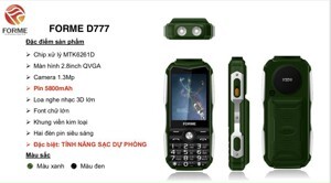 Điện thoại Forme D777 - 2.8 inch