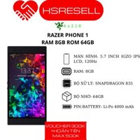 Điện Thoại Gaming Razer Phone RAM 8Gb ROM 64Gb Snapdragon 835, Màn Hình 5.7inch 2K, Pin 4000Mah - Hàng Nguyên Seal