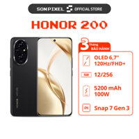 Điện thoại Honor 200 Snapdragon 7 Gen 3 Ram 12/256GB, Pin 5200 mAh, Sạc nhanh 100W, Camera Đỉnh Cao. SONPIXEL