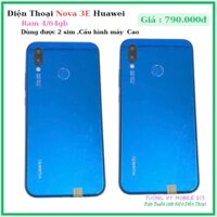 Điện thoại huawei Nova 3E,Ram 4/64G (cũ lên Vỏ keng đẹp)