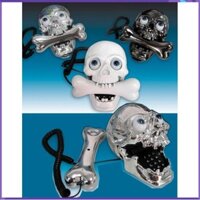 Điện thoại kiểu đầu lâu sọ người ngậm xương, quà Haloween. thuê bao cố định của VNPT hay Viettel