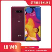 Điện thoại LG V40 ThinQ  4G, RAM 6GB ROM 64GB/128GB 12MP + 16MP + 8MP + 5MP Vân Tay 6.4''