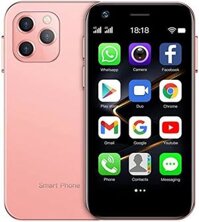 Điện thoại mini Soyes XS12, hỗ trợ 4G, màn hình 3.0 inch, dual sim, mở khóa siêu mỏng. Hỗ trợ WiFi, Bluetooth, hotspot, dành cho sinh viên (hồng, 32GB).