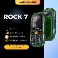 Điện thoại Mobell ROCK 7 - Điện thoại 4G 2 sim nano, pin siêu cao 5500mAh bảo hành chính hãng