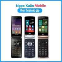 Điện Thoại nắp gập Sam Sung Folder2, LG F480, LG F580 - Có 4G đẹp 95% - 98%, Wifi ,màn hình cảm ứng 1Sim To Sóng Khỏe