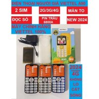 ĐIỆN THOẠI NGƯỜI GIÀ VIETTEL A90 4G[MỚI 2024] FULL BOX, MỚI 100%, 2 SIM 2 SÓNG, LOA TO, SÓNG KHOẺ, ĐỌC SỐ, BH 12T