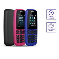Điện thoại NOKIA 105 2019 bản 2 sim thiết kế bền bỉ, tặng kèm pin sạc, bảo hành 12 tháng