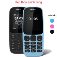 Điện thoại Nokia 105 bản mới nhất với 2 sim chính hãng,điện thoại giá rẻ nghe gọi loa lớn kèm pin sạc đầy đủ có bảo hành