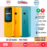 Điện thoại Nokia 110 4G VoLTE - Dễ Sử Dụng, FM Không Dây, 2 Sim 2 Sóng, Nghe Nhạc, Truy Cập Internet [CHÍNH HÃNG]]