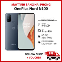 Điện thoại OnePlus Nord N100 RAM 4/64GB chip Snapdragon 460 màn HD+ 90Hz pin 5000 mAh hỗ trợ sạc nhanh 18W