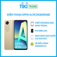 Điện Thoại Oppo A17k 3GB64GB - Vàng - Hàng Chính Hãng