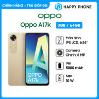 Điện Thoại OPPO A17K 3GB64GB - Hàng Chính Hãng - Vàng