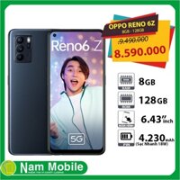 Điện thoại OPPO RENO 6Z - (8GB-128GB) - Hàng chính hãng - Bảo hành 12 tháng 1 dổi 1 trong 30 ngày