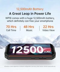Điện thoại OUKITEL WP18 (pin khủng 12500mAh, Chống nước ,chống va đập, Ram 4GB ,Rom 32GB ,màn hình 5.93 inch,Điện thoại chắc chắn)