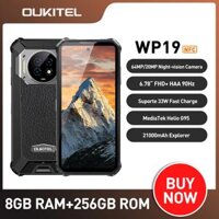 Điện thoại Oukitel WP19 chống sốc 8GB 256GB Android 12 có chức năng Night Vision, pin 21000mAh, tốc độ 90Hz, chip Helio G95 và camera 64M