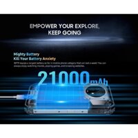 Điện thoại Oukitel WP19( Điện thoại chống sốc ,chống nước ,Pin 21000mAh ,Ram 8G ,Rom 256G ,Tầm nhìn ban đêm 64MP0